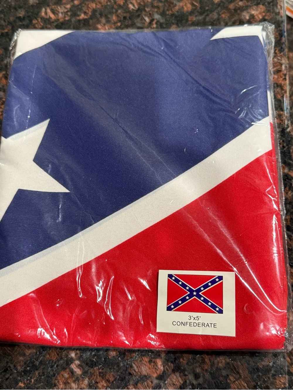 3'x5' Confederate Flag - Red, Blue, White